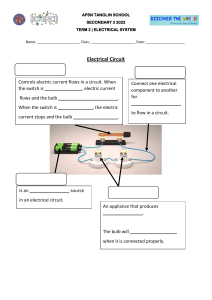 Electrical Circuit Worksheet - LSN
