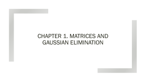 01 Matrices and Gaussian Elimination 01