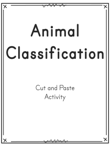 Animal Classification Cut and Paste A