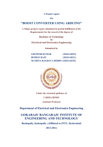 A Project report BOOST CONVERTER USING A (2)