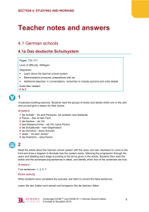 Cambridge IGCSE German Second Language Textbook Answers