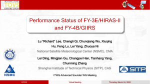 Performance Status of FY-3E／HIRAS and FY-4B／GIIRS