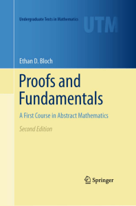 Proof and Fundamentals Ethan D. Bloch