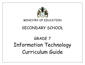 it curriculum guide grade 7