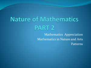 1. Nature of Mathematics part 2