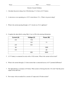 Power and Ohms Law questions