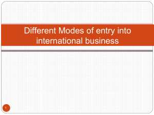 modes of entry