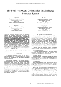 The Semi-join Query Optimization in Distributed Database System