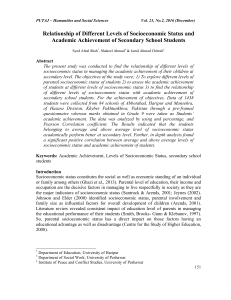 151-159- Afzal- Relationship of Different Levels of Socioeconomic Status an