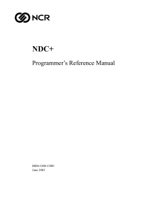NDC+Programmer’s Reference Manual