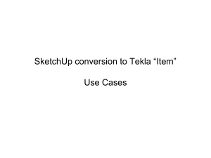 SketchUp to Tekla - Use cases 2