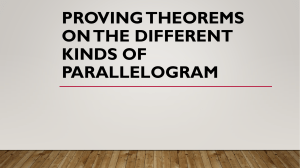 Proving Theorems on Parallelograms