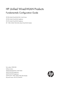 HP Unified Wired-WLAN Configuration Guide