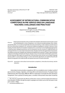 Assessment of intercultural communicative 3