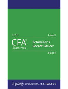 2018 CFA Level I Schweser Secret Sauce