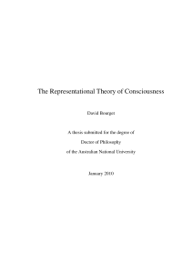 The Representational Theory of Consciousness