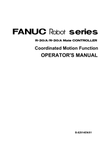 Coordinated Motion Operator Manual [B-82914EN 01]