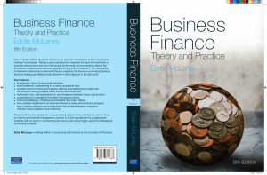 Business Finance - Theory and Practice McLaney