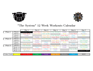 The System. Week 1-12