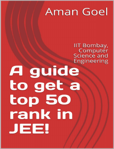 A Guide to get a Top 50 rank in Jee Book