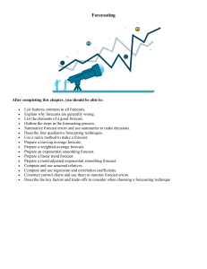 Forecasting Techniques: Textbook Chapter