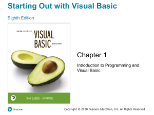 Starting out with Visual Basic