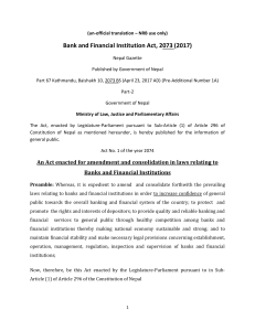 Bank And Financial Instituion Act 2017 - English Version 