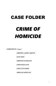 HOMICIDE CASE