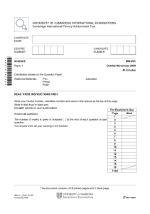 Kami Export - Edward Foday - Primary Checkpoint - Science (0843) November 2008 Paper 1 (1)