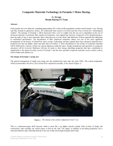 Composite Materials in Formula 1 Racing: Technology & Design