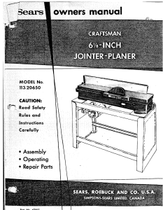 Craftsman 6-1:8 inch Jointer-Planer