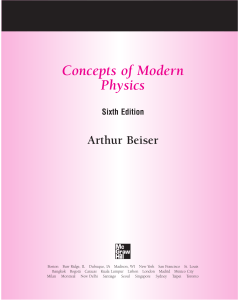 Concepts of Modern Physics Arthur Beiser Sixth Edition