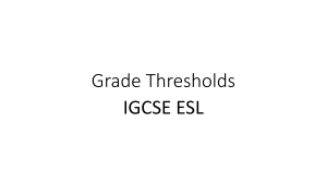 Grade thresholds