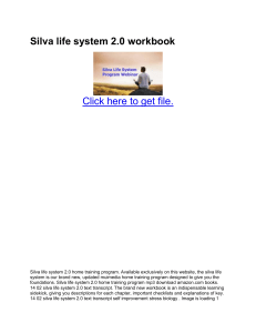 Silva life system 2.0 workbook