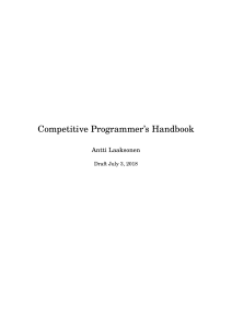 Competitive Programming Handbook