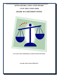 Civic Education Revision Kit: Zambia Grades 10-12
