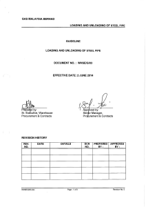 GMB Loading & Unloading Pipe Procedure