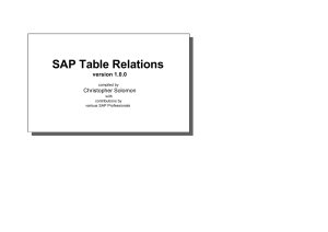 SAP table relationships