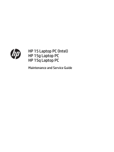 HP 15 laptop maintenance guide