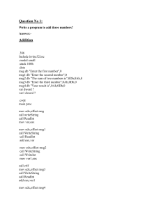 Assembly Language