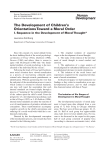 8. Kohlberg 2008 The development of childrens orientations toward a moral order.