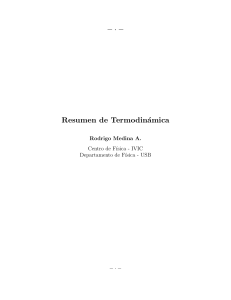 Resumen de Termodinámica - Rodrigo Medina