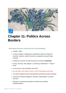 Chapter 11 Politics Across Borders