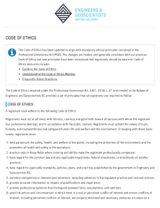 egbc code of ethics
