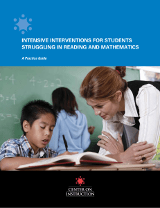 Reading Interventions Reference