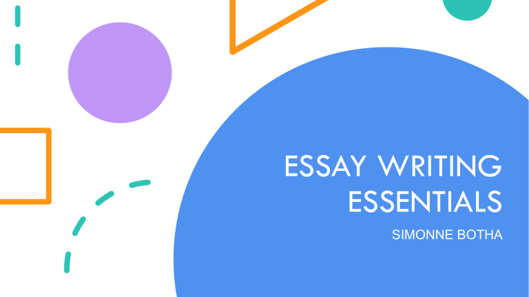 essentials of essay writing