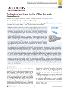 Fundamentals behind the use of flow reactors in electrochem