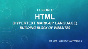 LESSON1 HTML