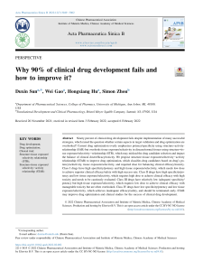 Why 90% of clinical drug develop fails and how to improve it?