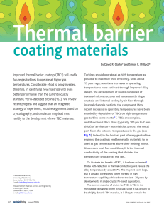 thermal barrier coating materials